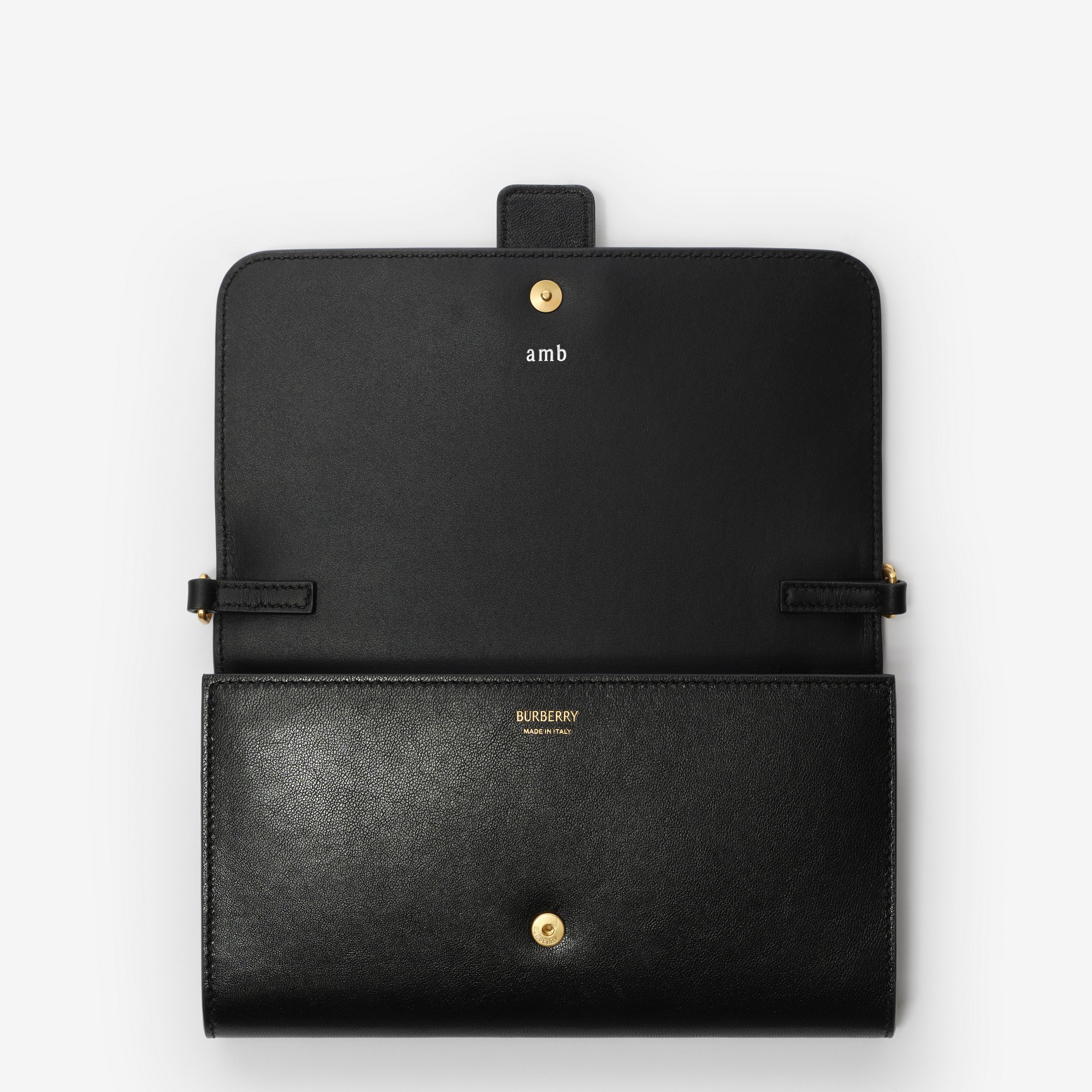 Rider Chain Strap Wallet in Black - Women, Leather | Burberry® Official